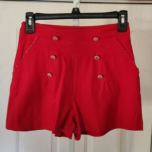 Small High Waist Red Shorts
